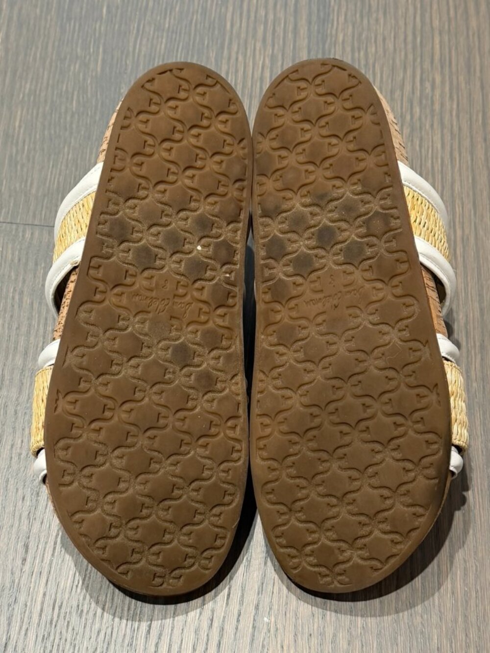 SAM EDELMAN White/Tan Slide Sandals - Size 8 - Picture 8 of 8